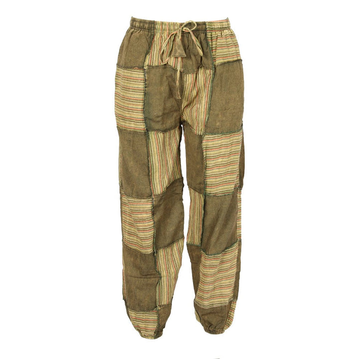 Men's Patch Cotton Jogger Harem Pants