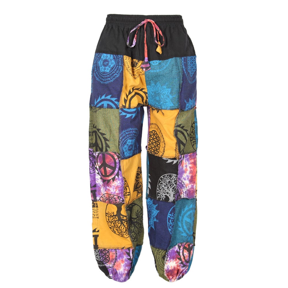 Patchwork Jogger Harem Pants