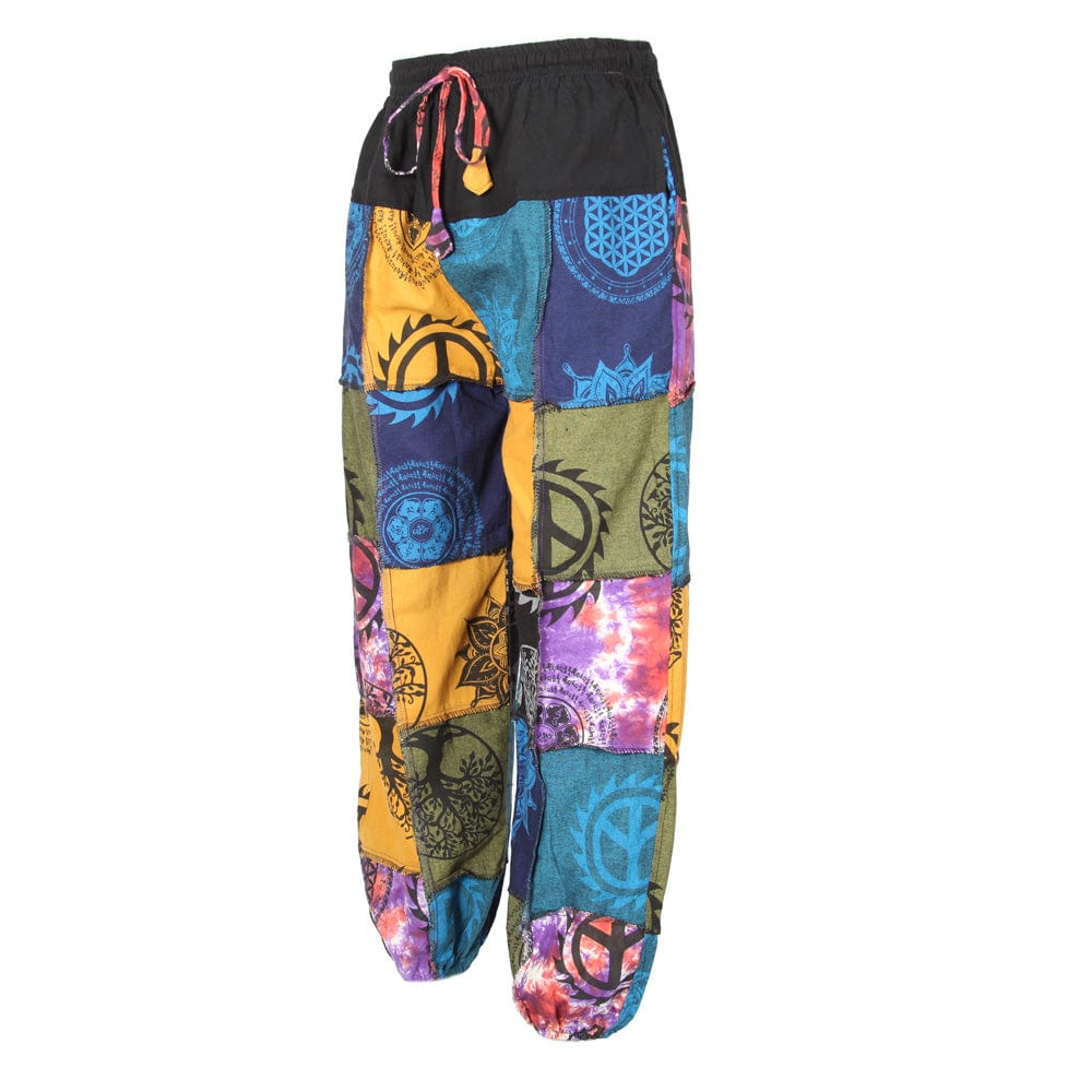 Patchwork Jogger Harem Pants