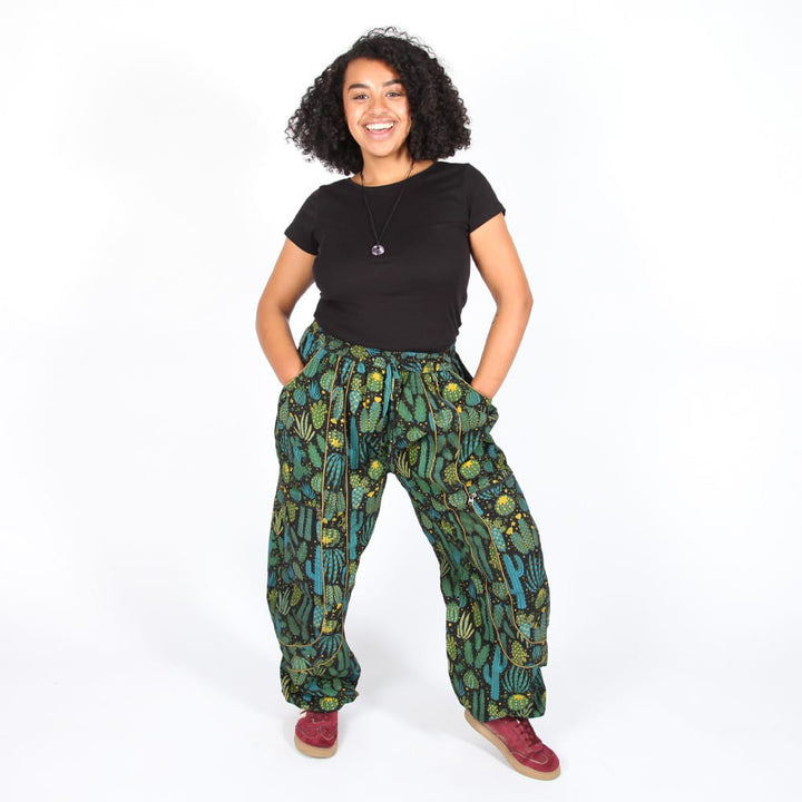 Cactus print harem pants