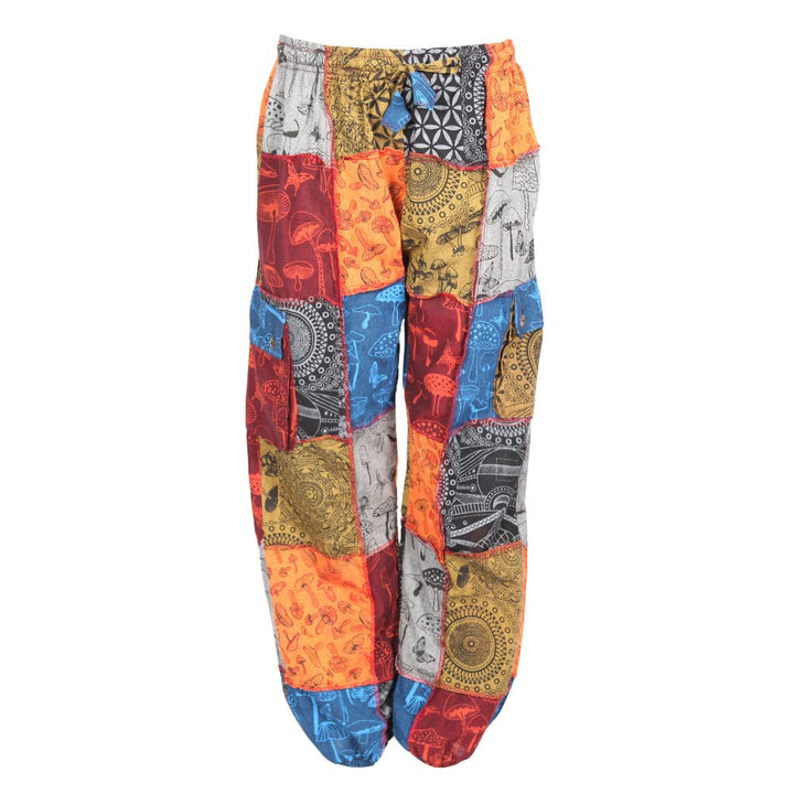 Patchwork Mushroom Cargo Pants