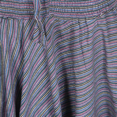 Stripe Drop Crotch Harem Pants