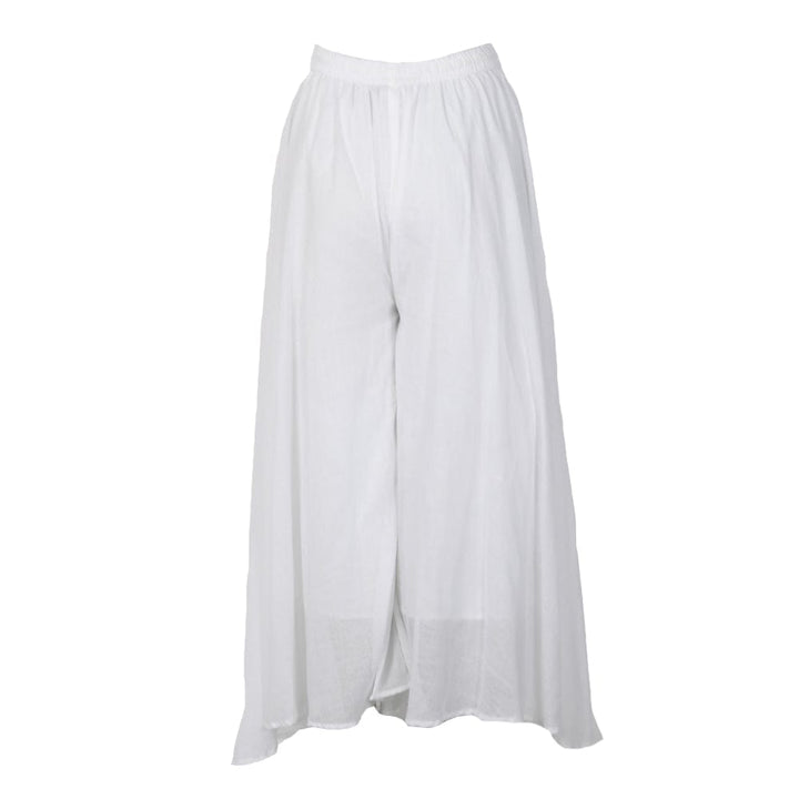 White Floaty Cotton Trousers