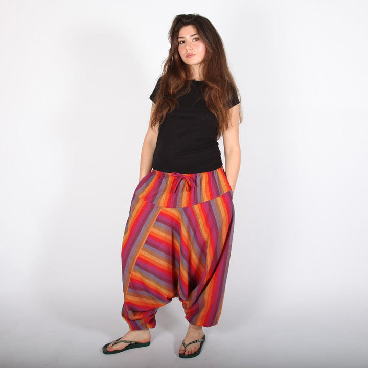 Rainbow Stripe Harem Pants