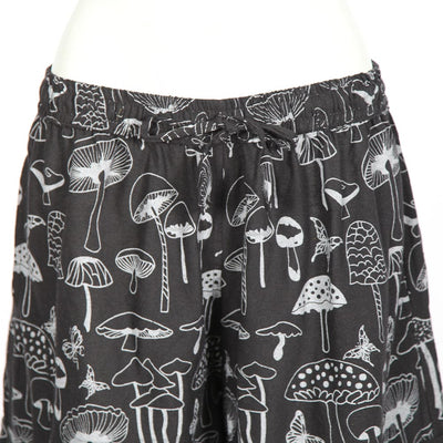 Men's Mushroom Print Wide Leg Cargo Trousers