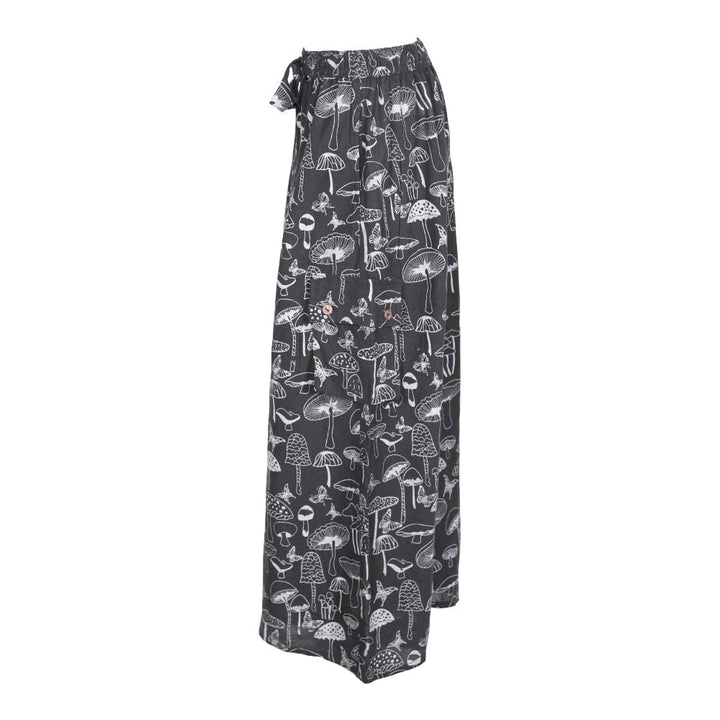 Men's Mushroom Print Wide Leg Cargo Trousers