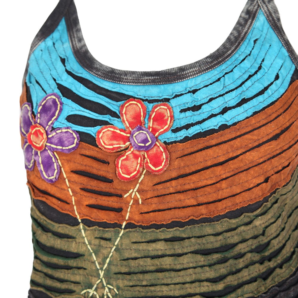 Embroidered Razor Cut Cami Top