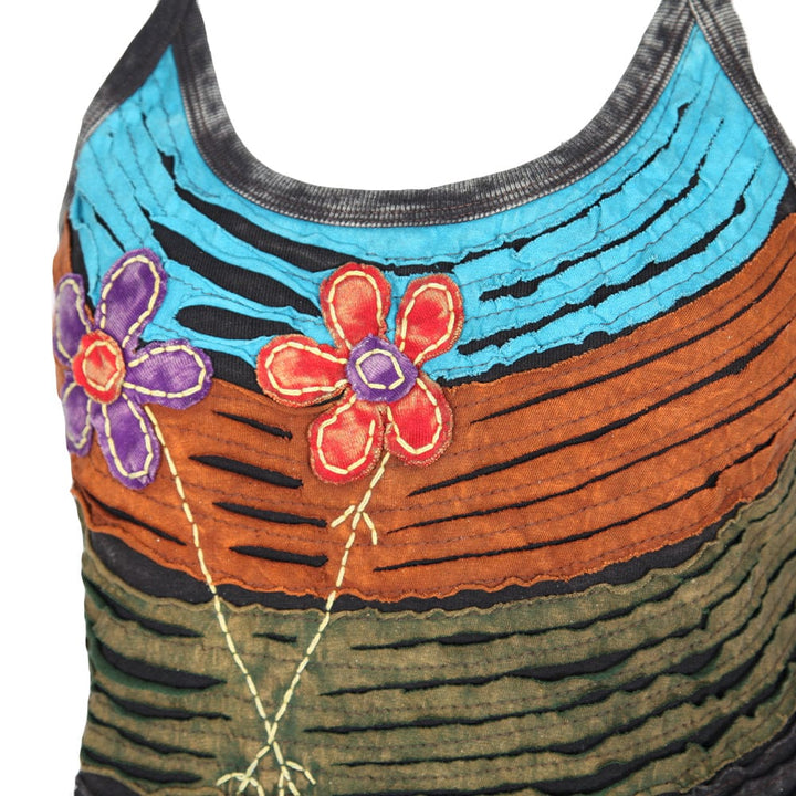 Embroidered Razor Cut Cami Top
