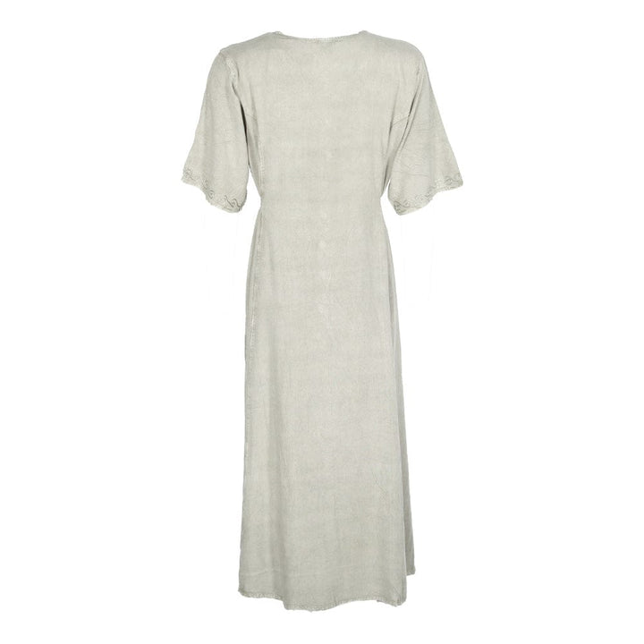 Embroidered Floral Button Through Dress