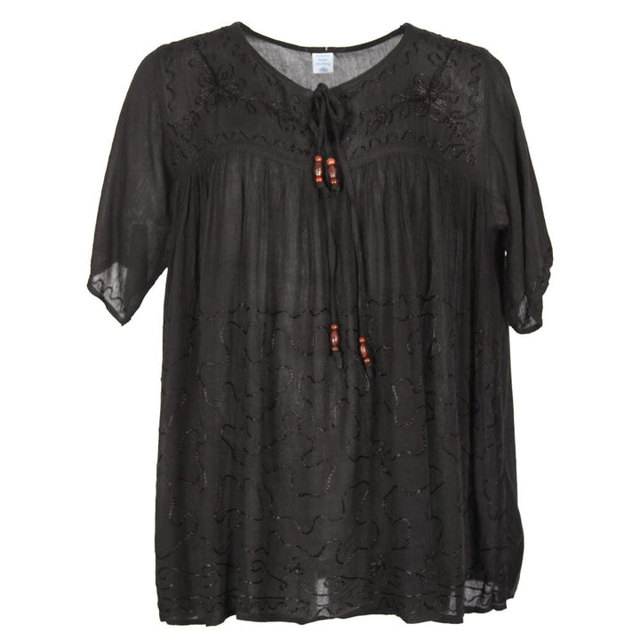 Floaty Embroidered Viscose Blouse