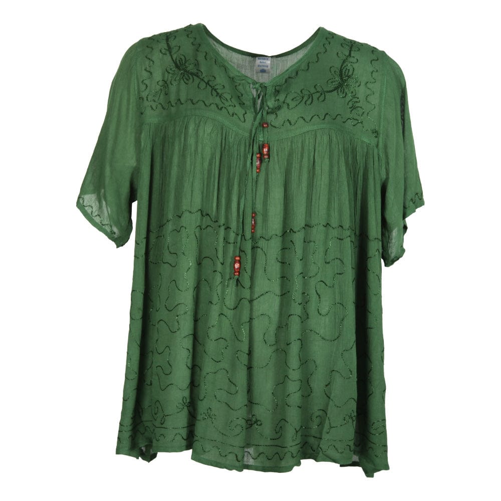 Floaty Embroidered Viscose Blouse