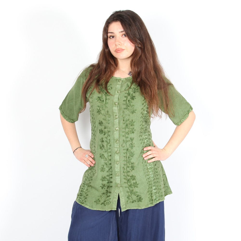 Embroidered Floral Blouse