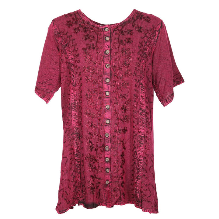 Embroidered Floral Blouse