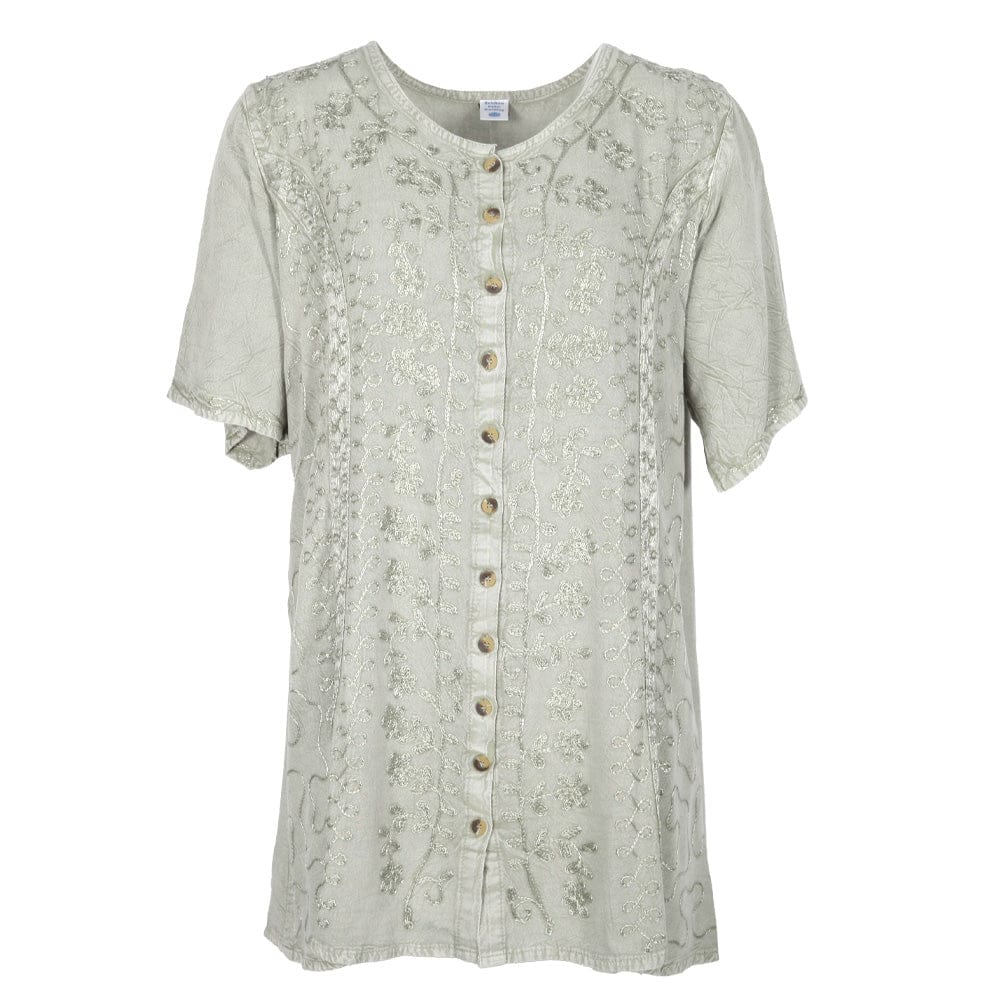 Embroidered Floral Blouse