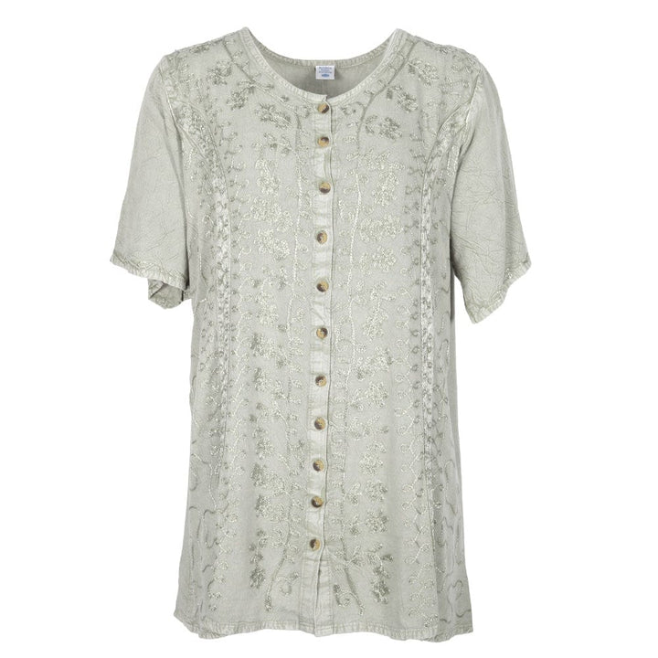 Embroidered Floral Blouse