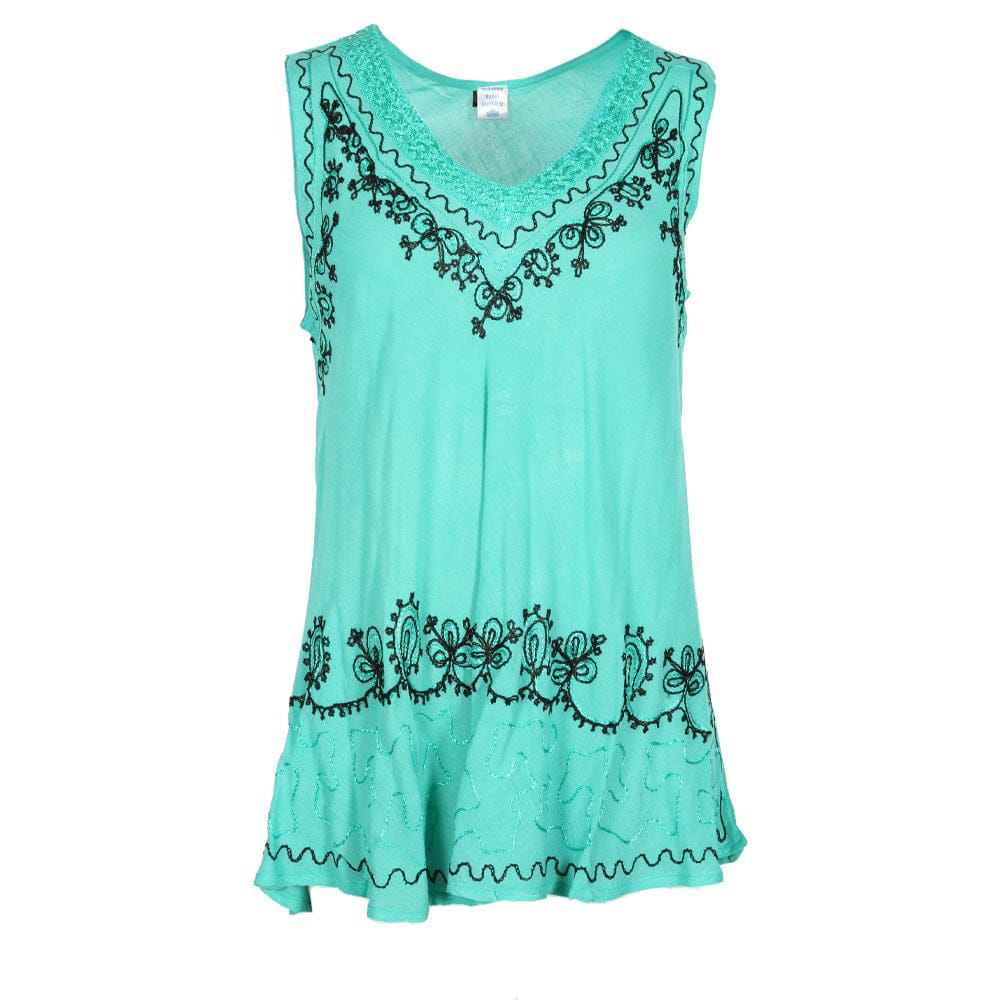 Embroidered Umbrella Vest Top