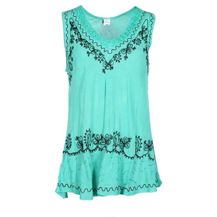 Embroidered Umbrella Vest Top