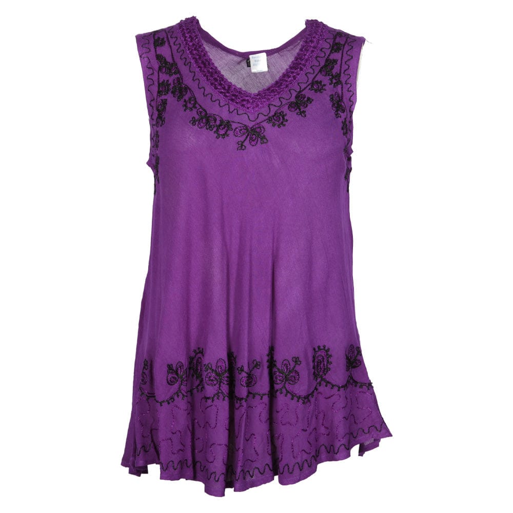 Embroidered Umbrella Vest Top