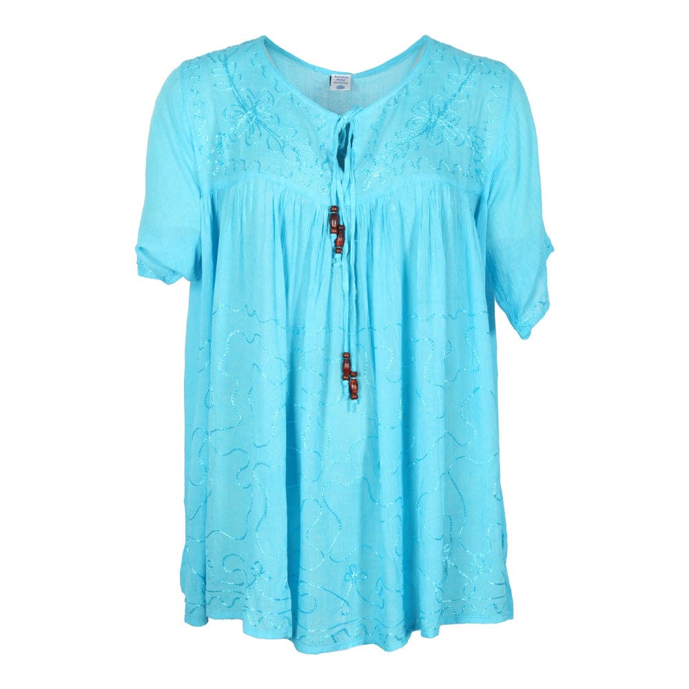 Floaty Embroidered Viscose Blouse