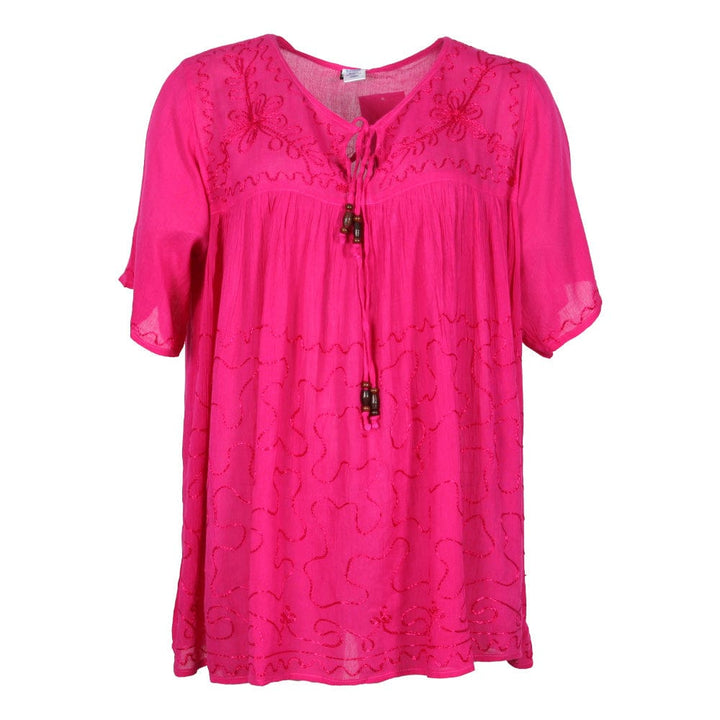 Floaty Embroidered Viscose Blouse