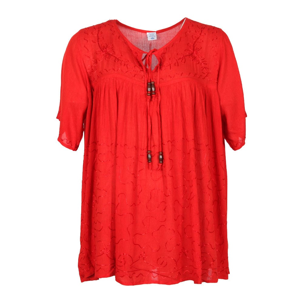 Floaty Embroidered Viscose Blouse
