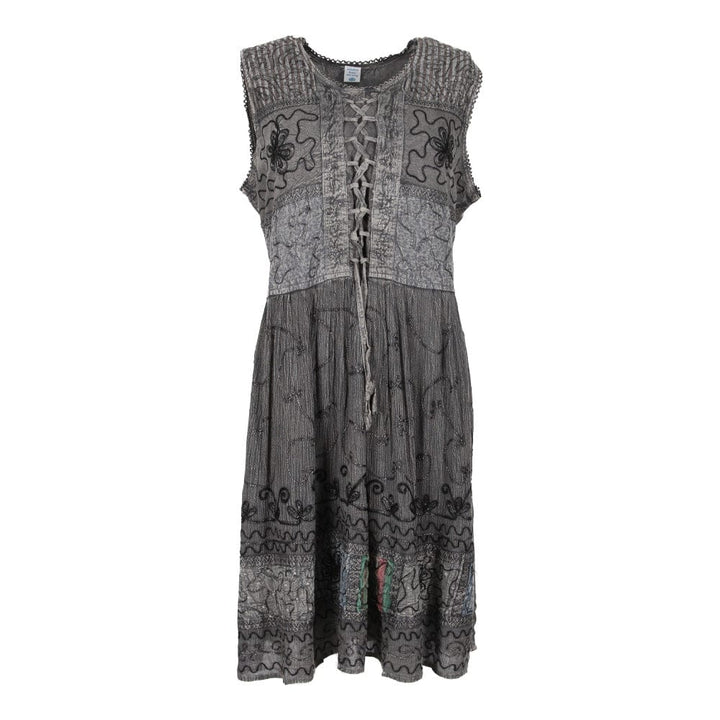 Sleeveless Embroidered Summer Dress