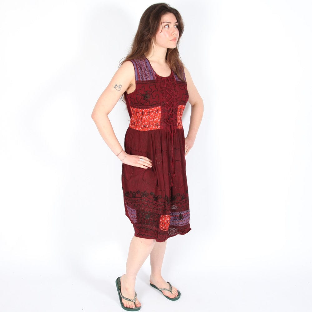 Sleeveless Embroidered Summer Dress