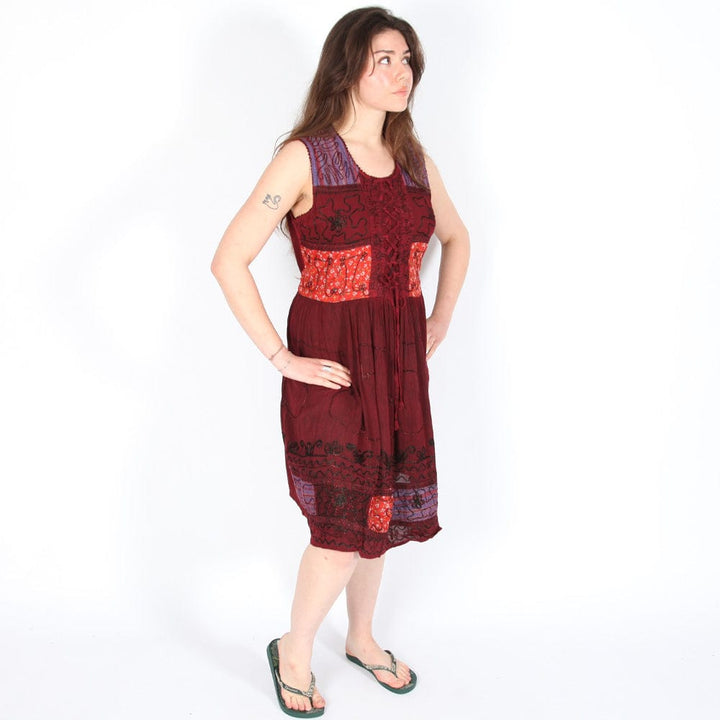 Sleeveless Embroidered Summer Dress