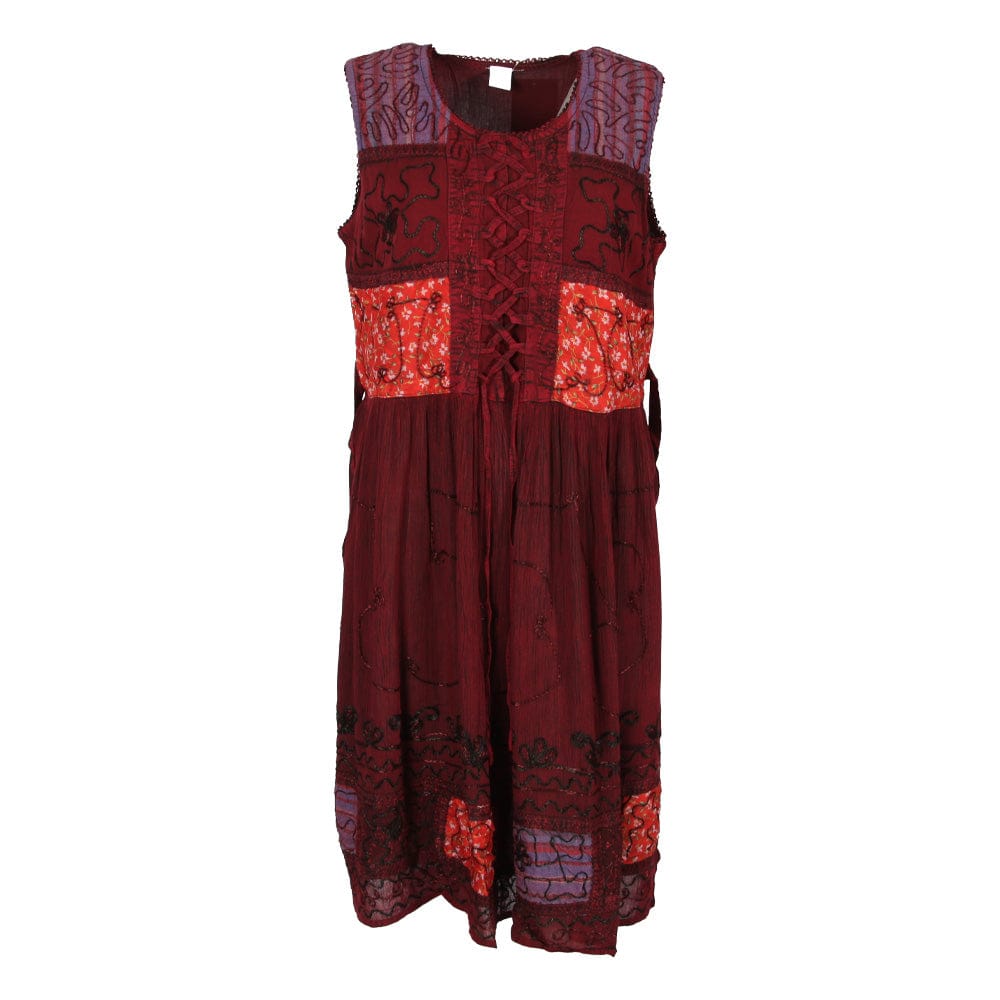 Sleeveless Embroidered Summer Dress