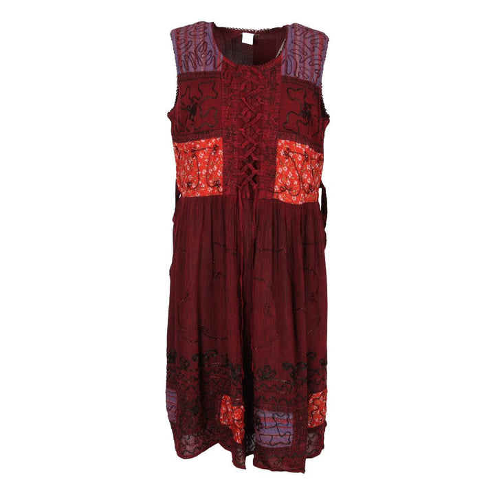 Sleeveless Embroidered Summer Dress