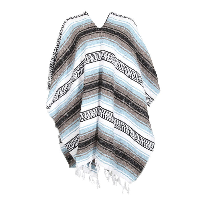 Traditional Style Mexican Blanket Poncho