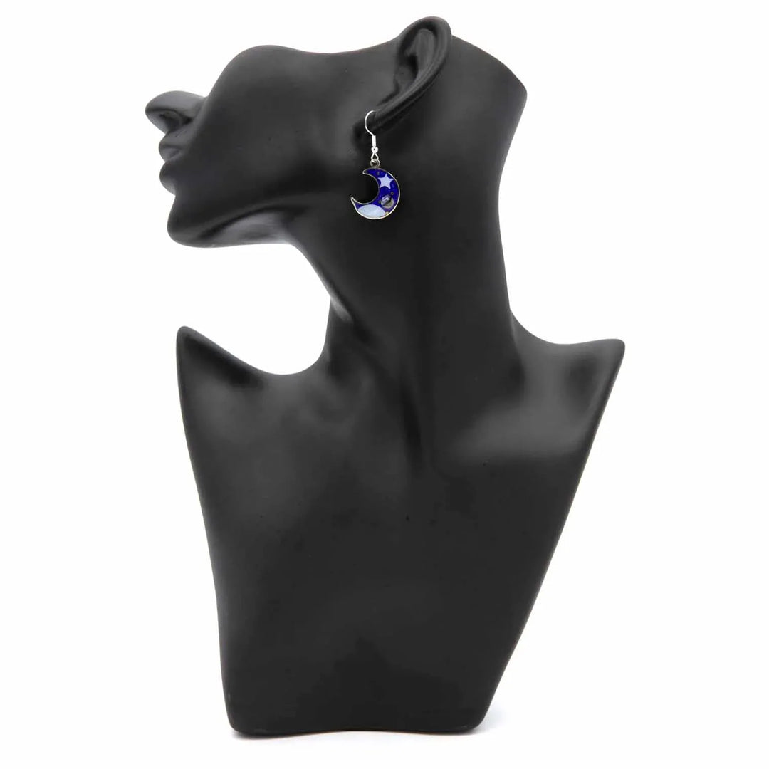 Stellar Crescent Moon Earrings