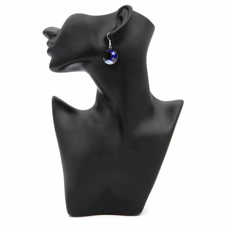 Stellar Crescent Moon Earrings