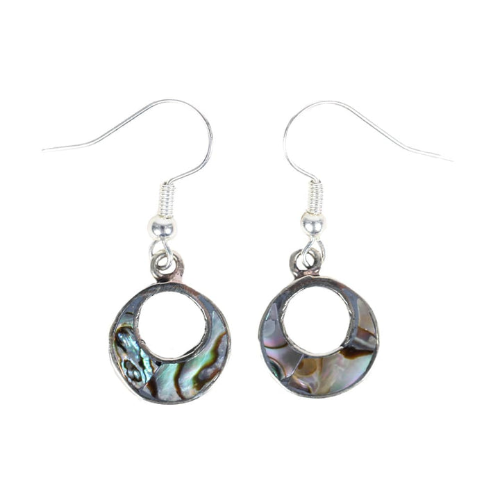 Mini Abalone Shell Hoop Earrings