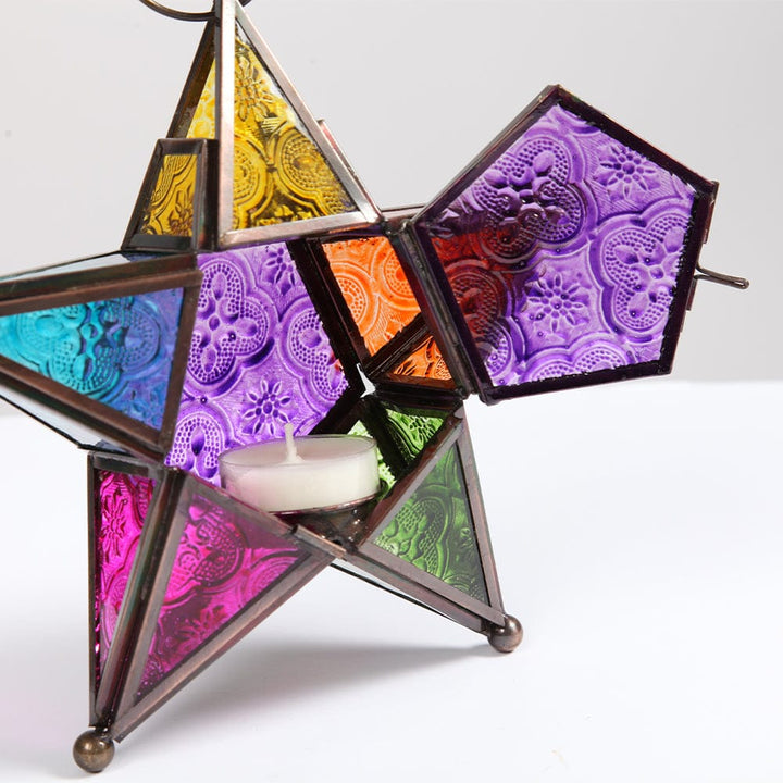 Stained Glass Star Lantern