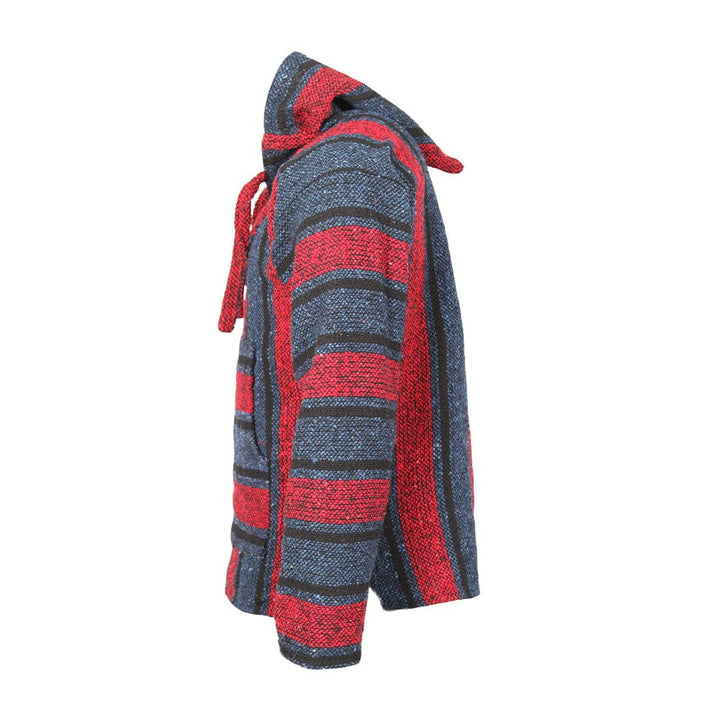 Men's Red and Blue Baja Hoodie