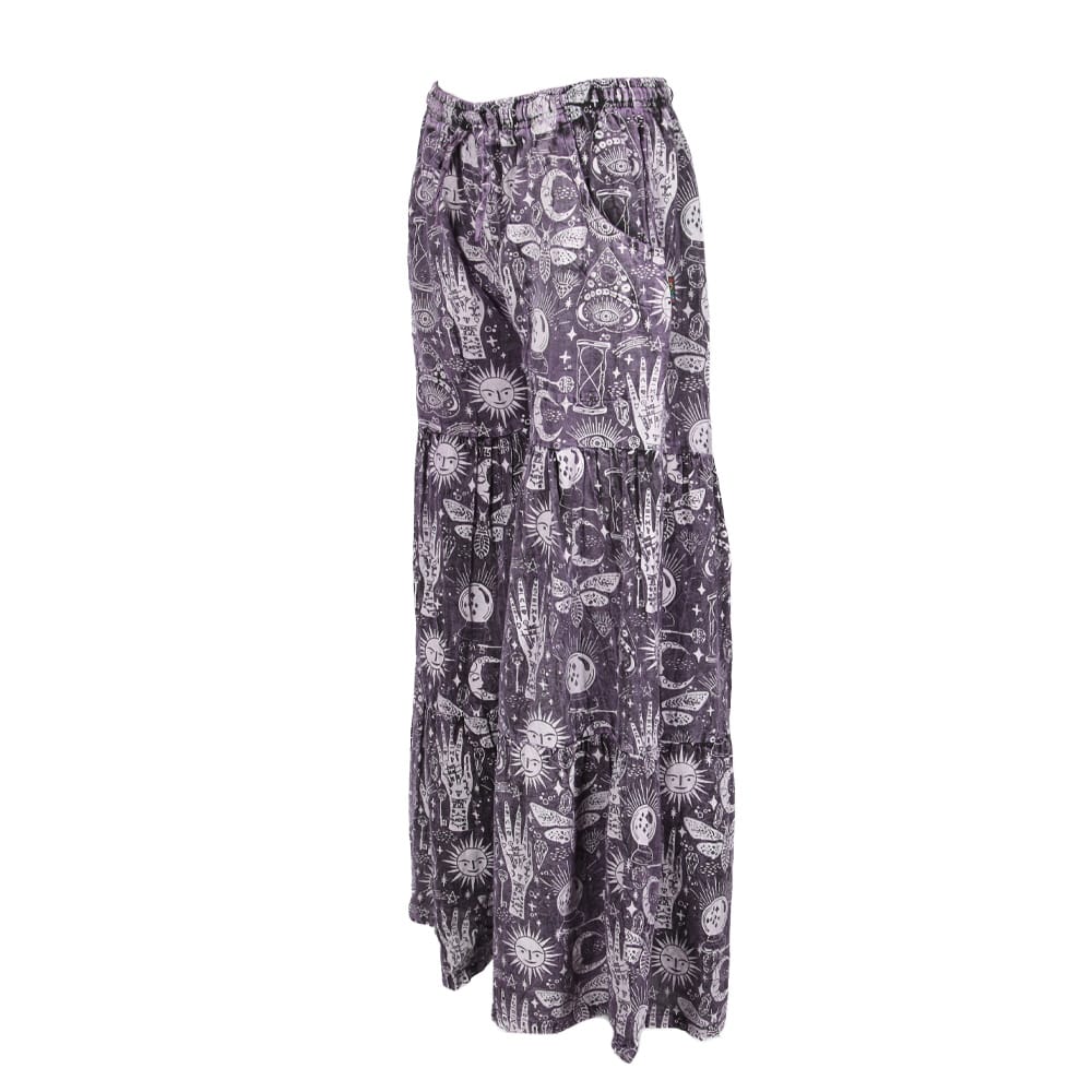 Low Rise Wide Leg Screen Print Trousers