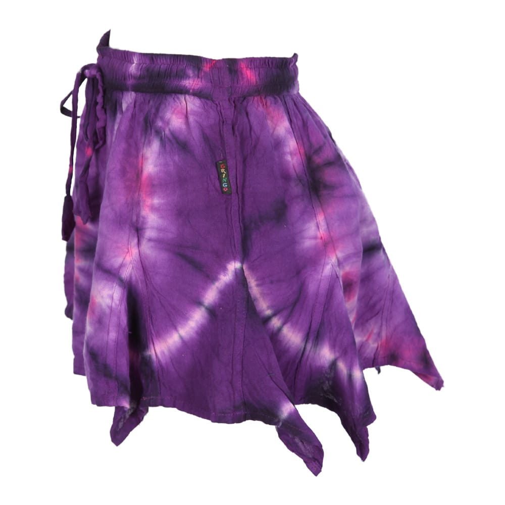 Tie Dye Hanky Hem Mini Skirt