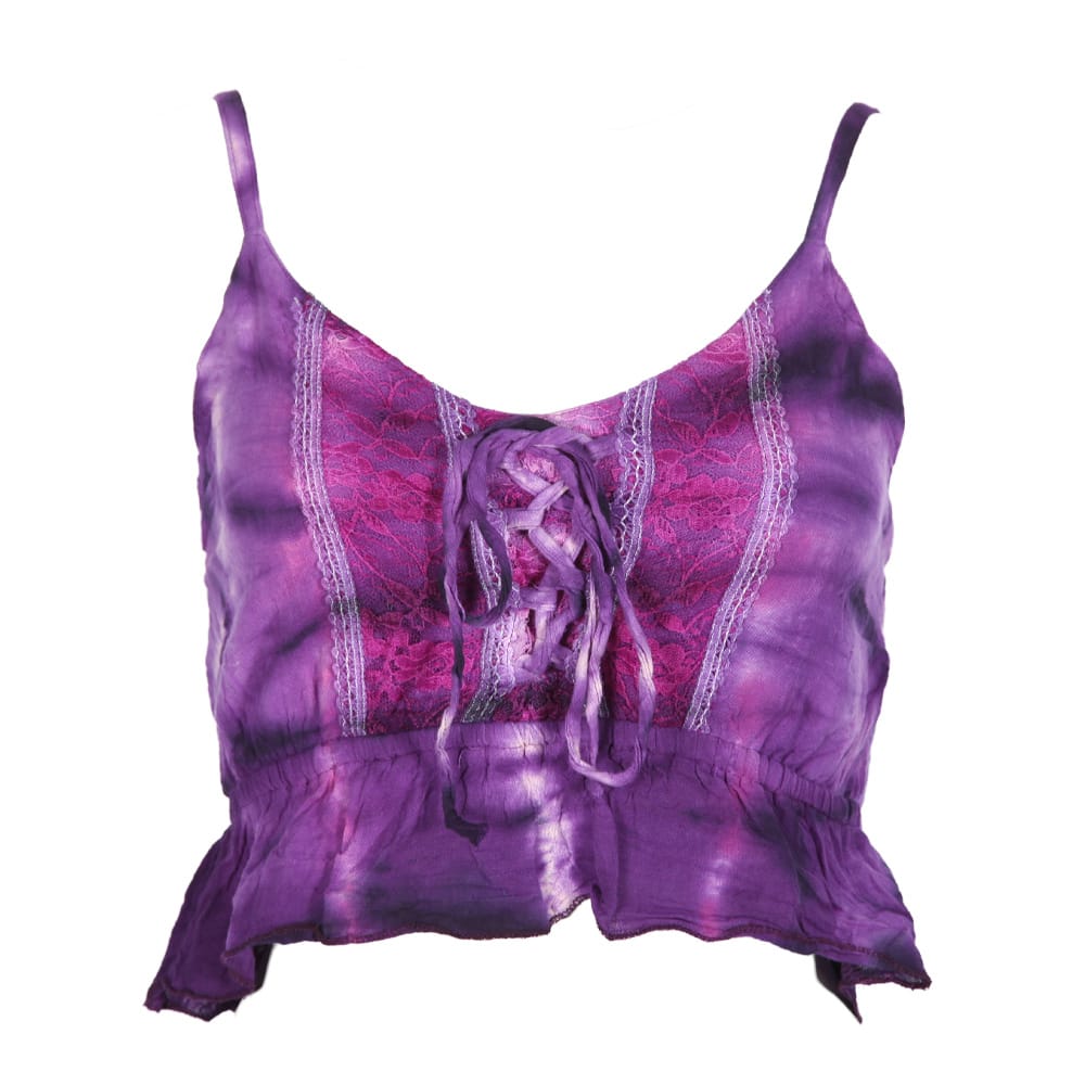 Tie Dye Cropped Vest Top