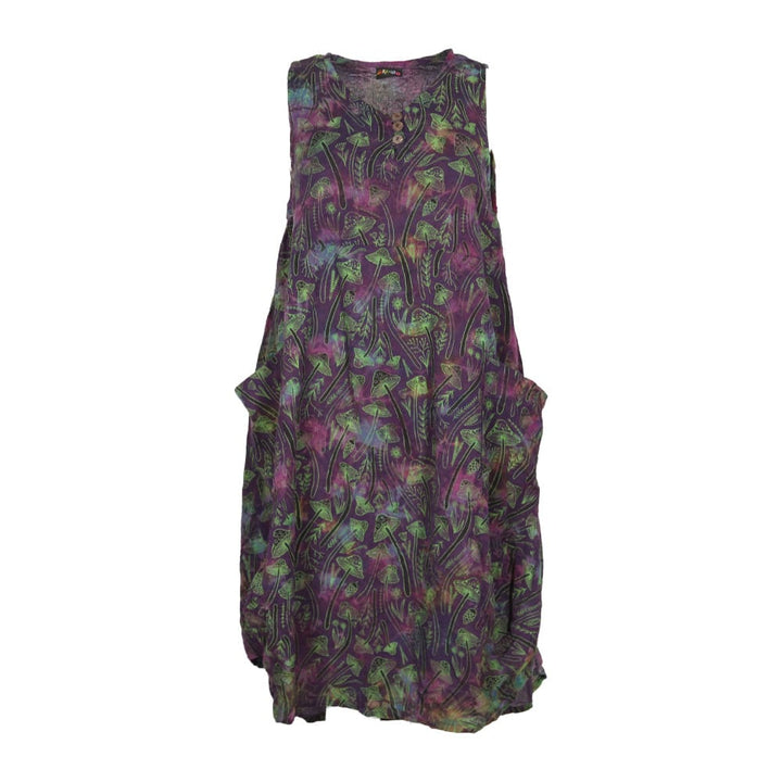 Sleeveless Tie Dye Smock Dress
