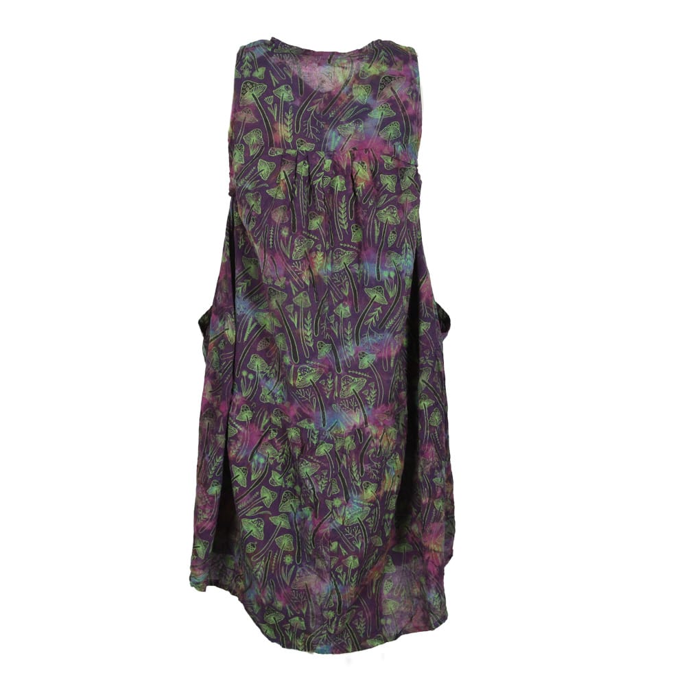 Sleeveless Tie Dye Smock Dress