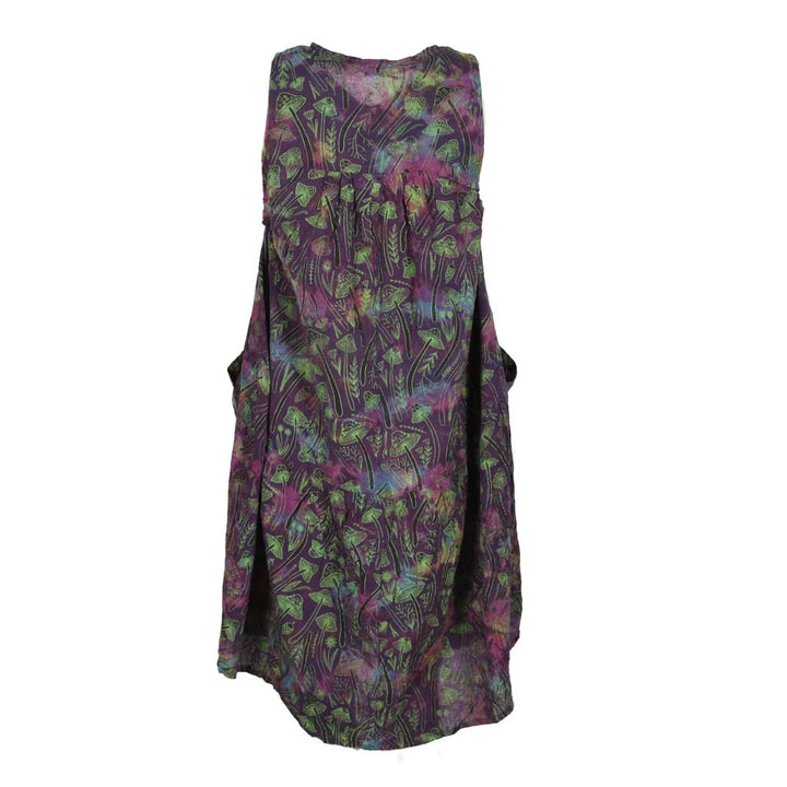 Sleeveless Tie Dye Smock Dress