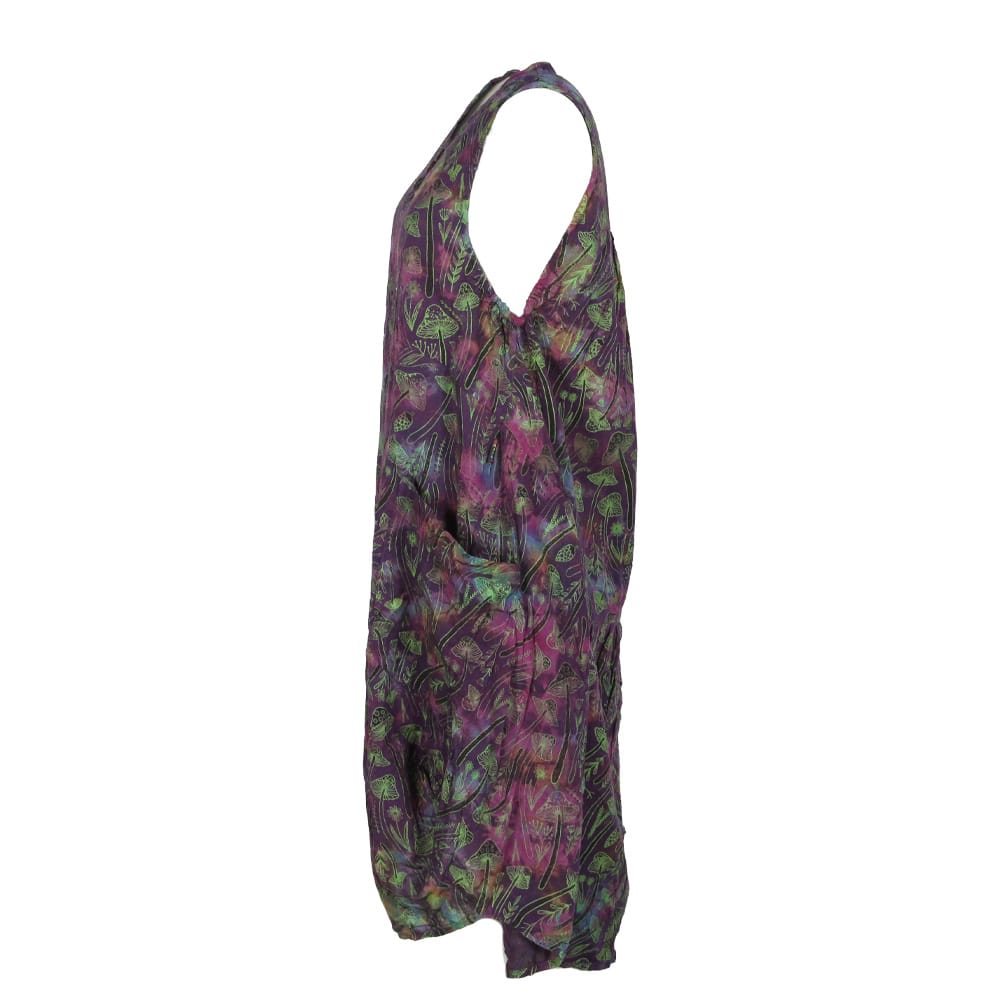 Sleeveless Tie Dye Smock Dress