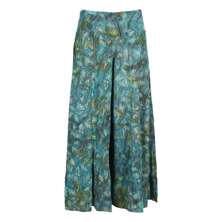 Tie Dye Mushroom Print Wide Leg Trousers