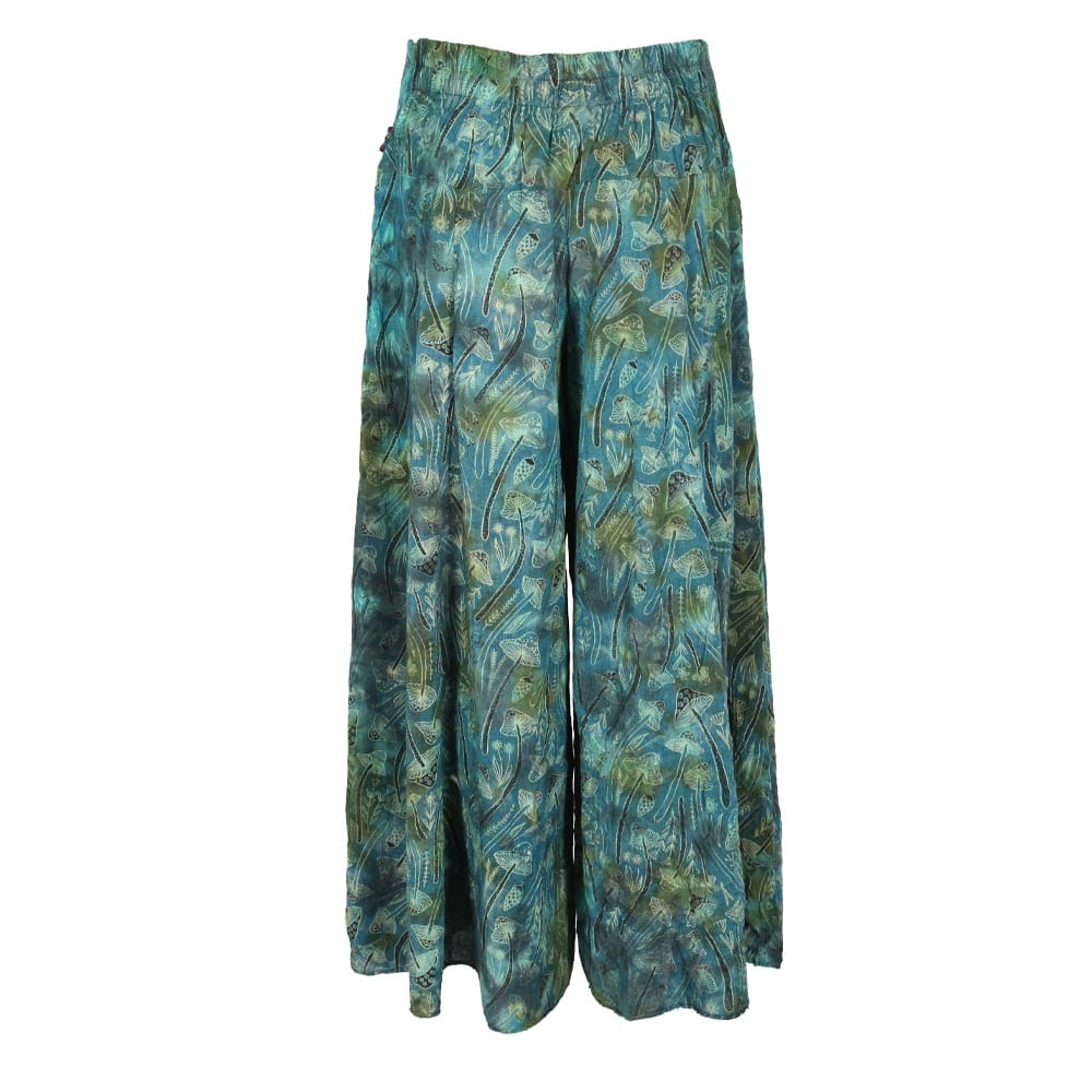Tie Dye Mushroom Print Wide Leg Trousers