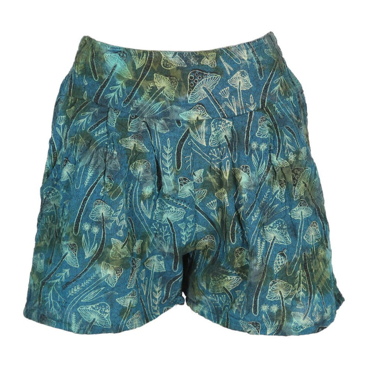 Tie Dye Mushroom Printed Shorts