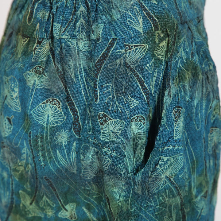 Tie Dye Mushroom Printed Shorts