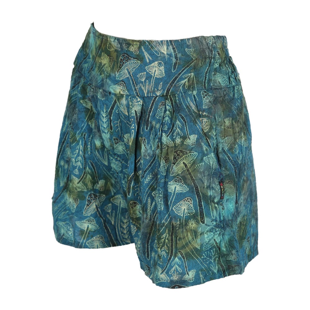 Tie Dye Mushroom Printed Shorts