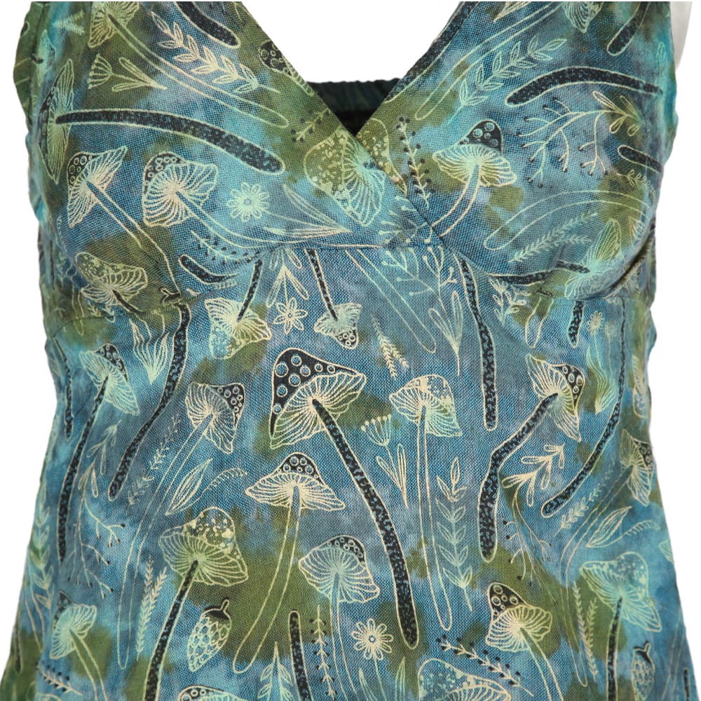 Tie Dye Mushroom Print Strappy Top
