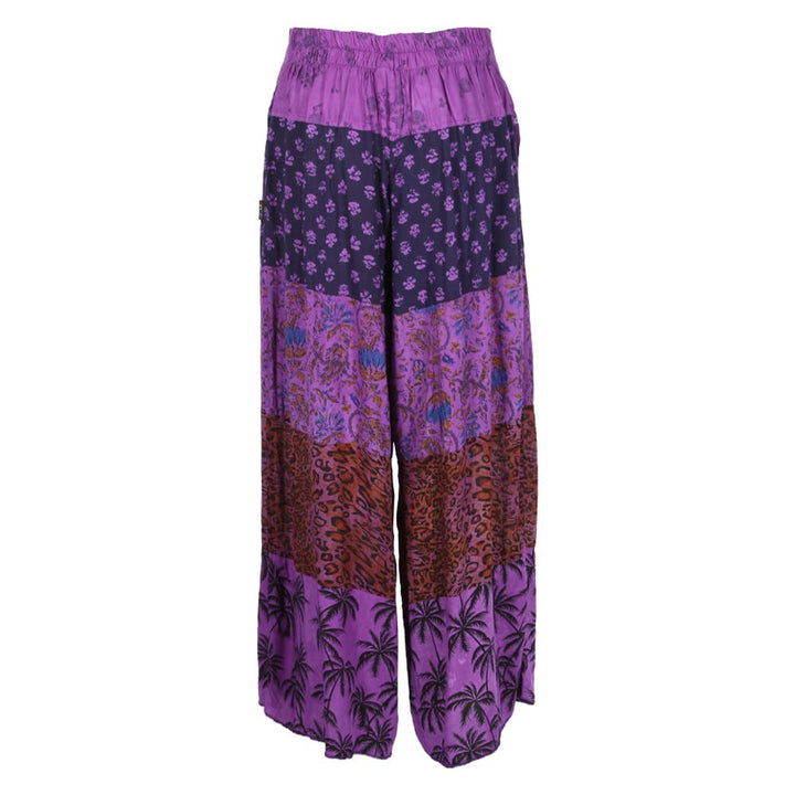 Patchwork Floral Wide Leg Trousers